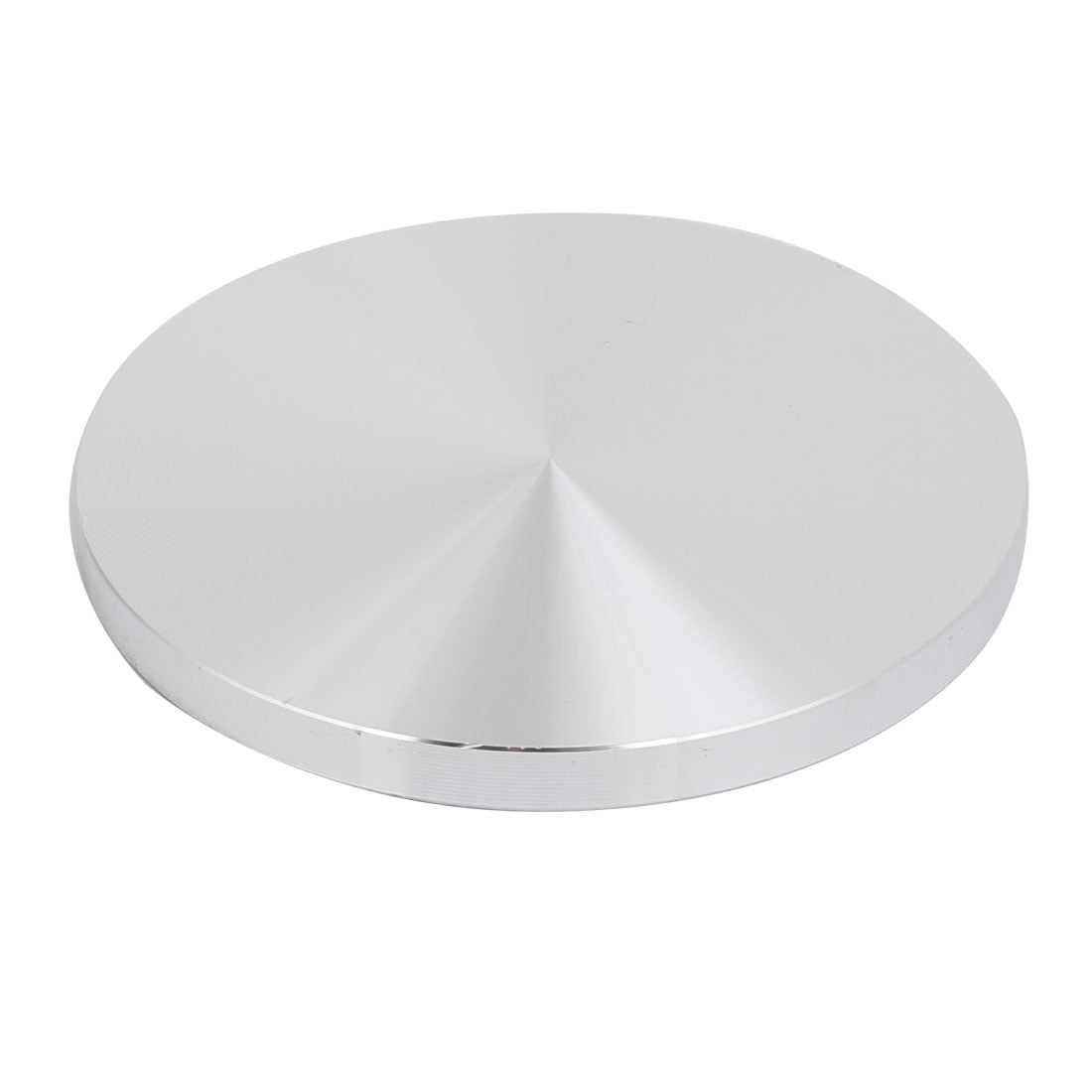 Aluminum Circle Disc Glass Top Adapter 0.31inch x 4inch Silver Tone
