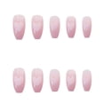 thumbnail image 2 of Apuakthei 24 uñas postizas largas, uñas postizas de ataúd, uñas acrílicas de cobertura total brillante, lindas uñas a presión para niñas y mujeres (rosa), 2 of 5