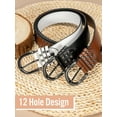 thumbnail image 3 of Maikun Women Belts Rivets Belts for Jeans Pants Dresses Studded Brown Belt Women, 3 of 7