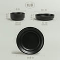 thumbnail image 4 of over&back Rim Dinnerware Set - Stoneware Dishes - Comes with 4 Dinner Plates, 4 Cereal Bowls, and 4 Dinner Bowls - 12-Piece All-Occasion Place Settings - Serves Four - Semi-Matte Black, 4 of 8