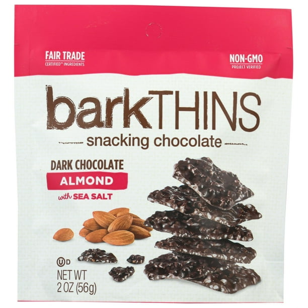 Hershey’S Bark Thins Dark Chocolate Almond With Sea Salt, 2 Oz