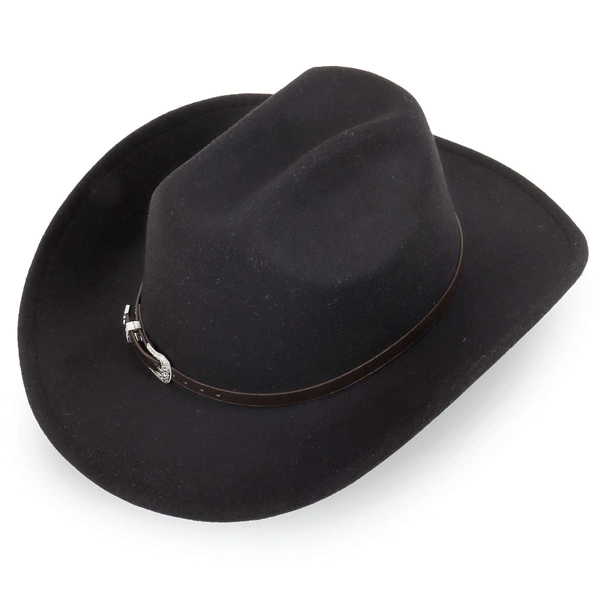 4521 Black Cowboy Hat - Western Hats For Women, Adjustable Cowboy Hat Men, Pro Celia Big Wide Brim Cowboy Hat for Women Men Felt  main image 3