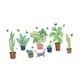 thumbnail image 2 of Pegatina de pared con diseño floral azul para decoración del hogar, ideal para restaurante. Plantas en macetas, 2 of 7