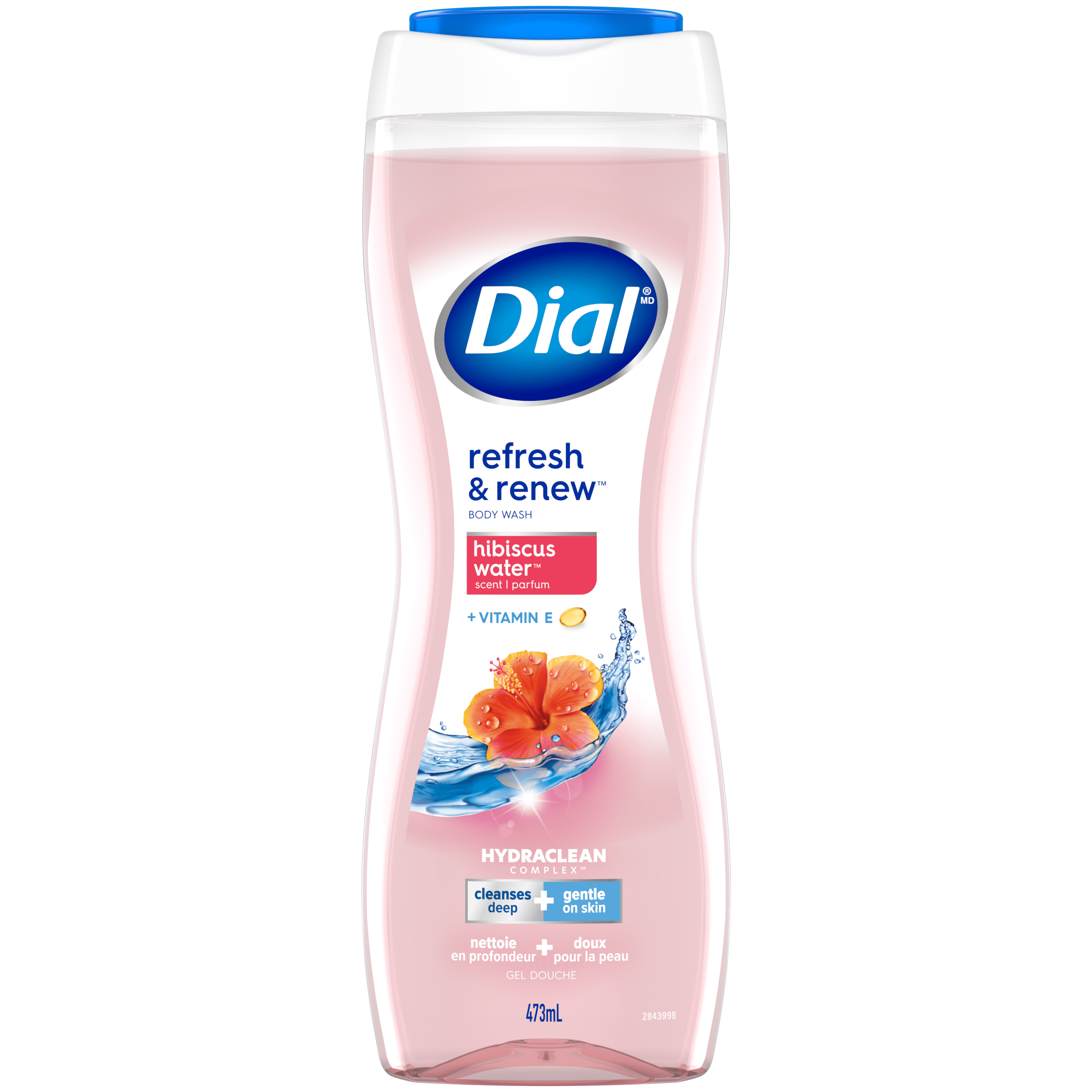 Dial Hibiscus Water Refreshing Body Wash, 473ml, Dermatologist Tested, Free from Silicones, Parabens, Phthalates, SLS