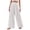 White, variant on Casual Pants for Womens Elastic Waist Fashion Plus Size Casual Pants High Waist Adjustable Lace Loose Nine-point Pants Up to 65% off!