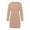 Khaki, variant on Patlollav Winter Dress,Women Sexy Long Sleeve Casual Solid Embroidered Round Neck Long Dresses