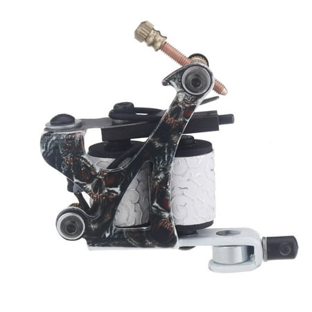 Professional Tattoo Machine Gun Shader Liner Senior Cast Iron 10 Wrap Coils Free (Best Places For Tattoos Guys)