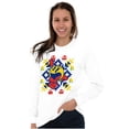 thumbnail image 3 of Ugly Christmas Pixel PACMAN Snowflake Long Sleeve TShirt Men Women Brisco Brands S, 3 of 6
