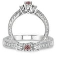 thumbnail image 3 of 1.5 Carat Morganite & Diamond Antique Bridal set on 10k White Gold, 3 of 3