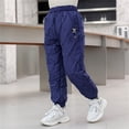 thumbnail image 3 of XXWXYD Children’s Flece Velvet Thick Cotton Pants Winter Fashion Sports Trousers Girls Boys Extra Warm Outerwear, 3 of 5