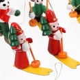 thumbnail image 2 of EeaseMX juego de adornos navideños de madera hechos a mano en miniatura para árbol de Navidad, decoraciones para fiestas, 2 of 8
