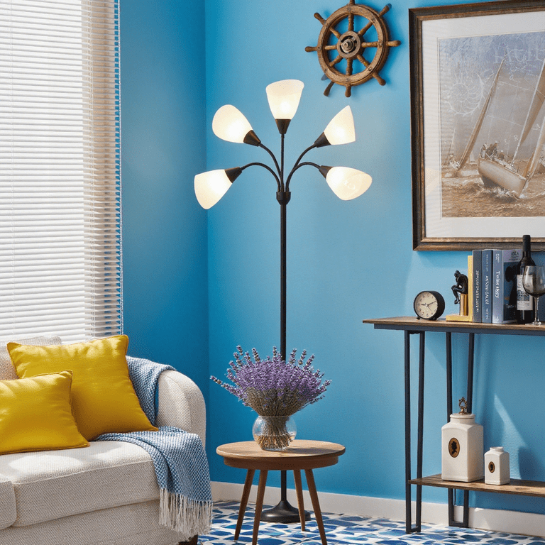 HonoDing 68-Inch 5-Light Adjustable Gooseneck Floor Lamp, Black photo 7
