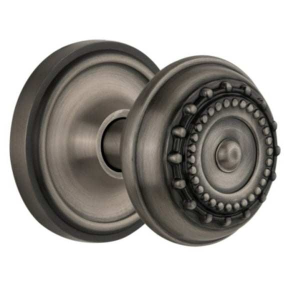 Nostalgic Warehouse Clamea_Sd_Nk Vintage Meadows Solid Brass Single Dummy Door Knob - Grey