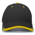 thumbnail image 1 of Pacific Headwear 416L.421.OS Lite Series Hook & Loop Adjustable Cap, Black & Gold - One Size, 1 of 1