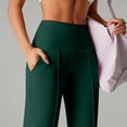 thumbnail image 6 of gbyLJF Womens Yoga Pant High Waist Loose Fit Stretch Workout Long Pants Casual Wide Leg Pants with Pockets, 6 of 9