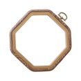 thumbnail image 2 of Octagon Embroidery Hoops Cross Stitch Imitated Wood Embroidery Circle Art Craft Embroidery Frame, 2 of 5