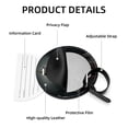 thumbnail image 4 of Penguin 2Pcs PU Leather Round Luggage Tags with Privacy Cover and Name ID Tag for Suitcase, Handbags, Backpacks, School Bags, 4 of 6