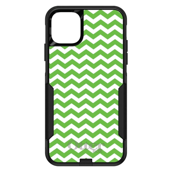 DistinctInk OtterBox Commuter Custom Case for Apple iPhone 15 (6.1" Screen) - Chevron Stripes Pattern - Wireless Charging Compatible