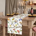 thumbnail image 2 of Watercolor Bird 70 Inch Table Runner, Modern Spring Branch Colorful Leaf Farmhouse Dresser Scarf Cotton & Linen Tablerunner for Dining/Kitchen Island/Holiday Party Décor 13" x 70", 2 of 9