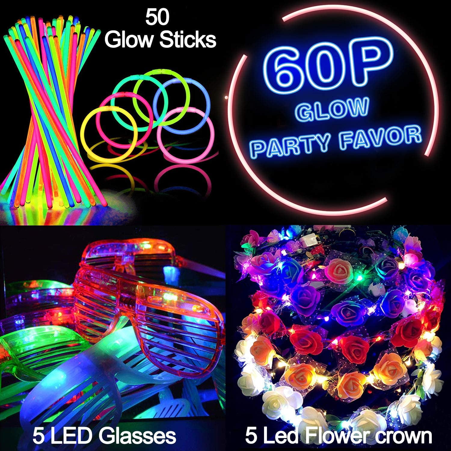 Bulk Glow Sticks | Wholesale Glow Necklaces | Glow Light Sticks | Light Up  Glasses | Glow Bracelets