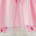 thumbnail image 5 of QTOCIO Toddler Girls Dresses, Baby Girl Summer Clothes, 3-8years Girls' Fashion Flutterby Mesh Puff Skirt Short Sleeve Round Neck Dress, Pink, 2 Years, 5 of 8