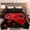 Black Background Red Rose/Peony, variant on MERRY HOME Full/Queen Size Fleece Blanket For Bed, A & B Patterns Soft Warm Floral Blanket, Microfiber Plush Middle Weight Bed Blanket For All Season, Red Background Rose/Virgin Mary, 5LB, 75"x87"