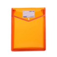 thumbnail image 1 of Senbaida A4 File Folder Holder, Transparent Document Pouch with Button, Orange, 1 Count, 1 of 6