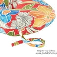 thumbnail image 3 of Greendale Home Fashions Aloha Red Floral 15 in. Round Outdoor Reversible Bistro Seat Cushion (Set of 2), 3 of 8