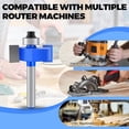 thumbnail image 5 of 4 Pcs Rabbeting Router Bits Set 1/4 Inch Shank with 6 Bearing Set - Adjustable Multi Depths Cutter, 5 of 6