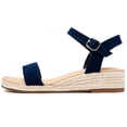 thumbnail image 2 of Women's Platform Wedge Heel Sandals - Buckle Ankle Strap, Open-Toe Comfortable Insole Lightweight Rubber Sole Casual Summer Sandals, 2 of 7
