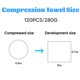 thumbnail image 2 of Toallas faciales desechables Herb Life Compressed Towels, 120 unidades, 2 of 8