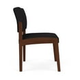 thumbnail image 2 of Pemberly Row Fabric Reception Armless Guest Chair in Black/Walnut, 2 of 5