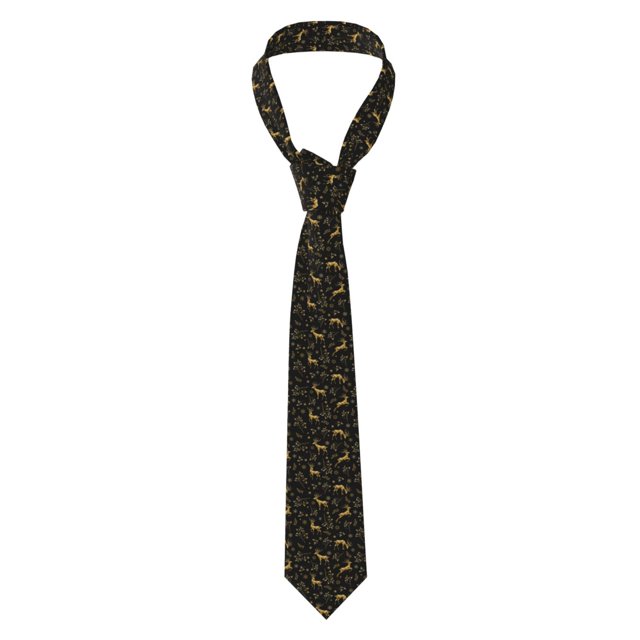 Balery Christmas Gold Deers1 Corbata Clásica de Seda para Hombre, Corbata Tejida Jacquard, Corbatas Formales para Negocios y Bodas