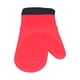 thumbnail image 3 of Manoplas de silicona para horno con guantes para hornear antiescaldaduras con aislamiento térmico de algodón para cocina casera, color rojo, 3 of 10