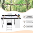 thumbnail image 7 of EastVita Kids Art Table with 2 Chairs Toddler Craft and Play Wood Activity Table with Storage Bins Drawing Desk and Study Table, 7 of 7