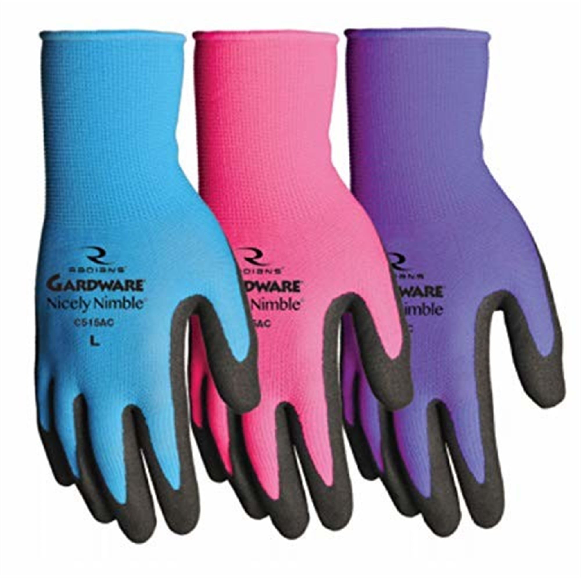Garden Gripster Pastel Nitrile Gardening Gloves 4 Pack Assorted Colors WorkGlove 