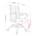 thumbnail image 5 of Corrigan Height Adjustable Faux Leather Office Chair, Small, White and Chrome, 5 of 8