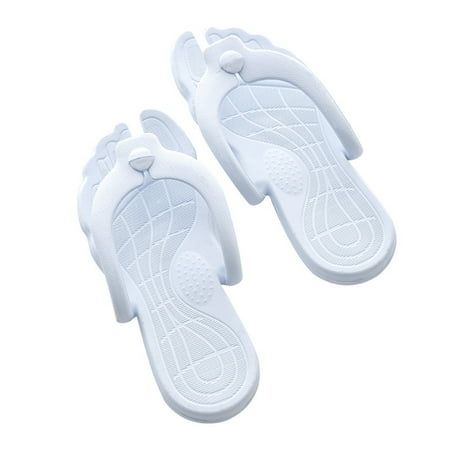 

Fusipu 1 Pair Foldable Sandals Elastic EVA Anti-slid Detachable Flip Flops Walking Shoes