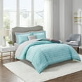thumbnail image 2 of Home Essence Zuri Geometric 8 Piece Reversible Comforter Set Bed-in-a-Bag, Full, Aqua, 2 of 22