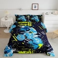 thumbnail image 2 of Homewish Dirt Bike 3 Pieces Queen Comforter Set for Boys Girls,Extreme Sport Ultra Soft Bedding Sets,Graffiti Splash Bedding Comforter Set Breathable,Ultra Soft Home Decor,Reversible, 2 of 8