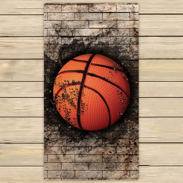 YKCG Brick Wall Basketball Sports Vintage Hand Towel Beach