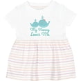 thumbnail image 3 of Inktastic Nanny Loves Me Grandchild Whale Girls Baby Dress, 3 of 5