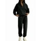 thumbnail image 2 of Conjunto Deportivo de 2 Piezas para Mujer: Sudadera de con Media Cremallera y Pantalón de Chándal Negro S, 2 of 8
