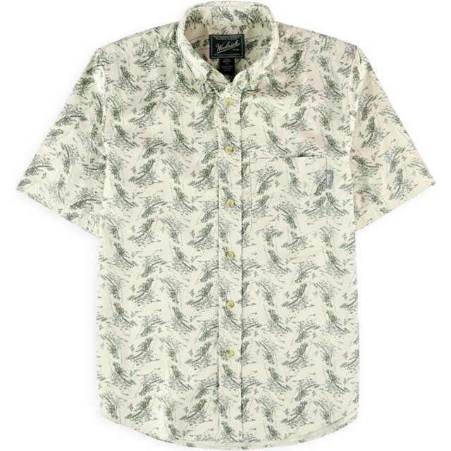 Camisa con Botones Woolrich para hombre color nogal beige pequeña