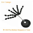 thumbnail image 3 of Uxcell 5 Sizes 30 in 1 Oval Shape Fishing Rubber Bobber Beads Stoppers Black 1 Set/450 Pieces, 3 of 6