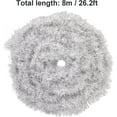 thumbnail image 5 of SANNO 26.2ft Christmas Tinsel Garland, Classic Thick Colorful Reflections Shiny Sparkly Soft Party Hanging Tinsel Ornaments Ceiling Christmas Tree Decorations, 4 inch Wide - White, 5 of 5
