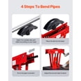 thumbnail image 6 of VEVOR Hydraulic Pipe Bender, 12 Ton Manual Copper Exhaust Pipe Bending Machine with 6 Dies (1/2" - 2") and 90 - 180° Adjustable Rollers, Heavy-Duty Pipe Tube Bender for Piping Railing Construction, 6 of 9