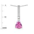 thumbnail image 3 of Star K � 7mm Trillion Created Pink Sapphire Bar Pendant Necklace, 3 of 9