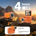 thumbnail image 3 of Mini Wearable Action Camera, 4K Ultra HD, WiFi, Flip-Out Screen, Magnetic Mount, Dual Battery, Rugged, Vlogging, Outdoor Adventures, Orange, 3 of 11