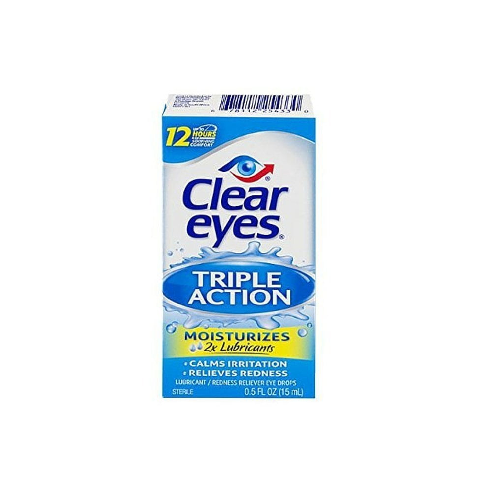 Clear Eyes Lubricant Redness Reliever Eye Drops, 0.5 Oz (15 Ml